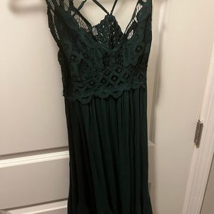 Free People Size S Teal Mini Dress